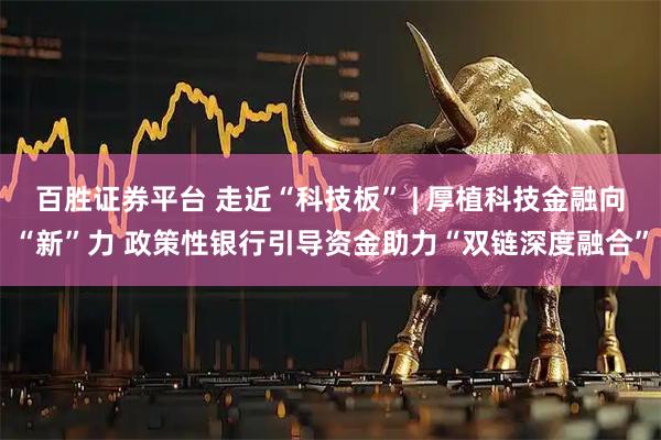百胜证券平台 走近“科技板” | 厚植科技金融向“新”力 政策性银行引导资金助力“双链深度融合”
